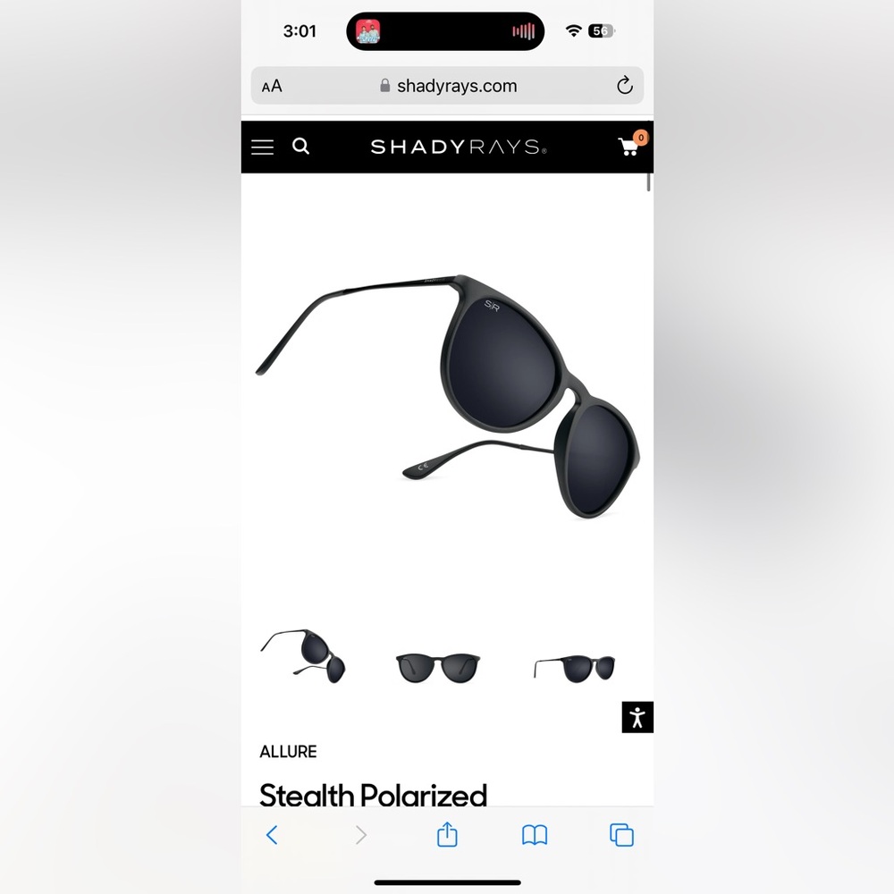 Shady Ray Stealth Allure Polarized Sunglasses